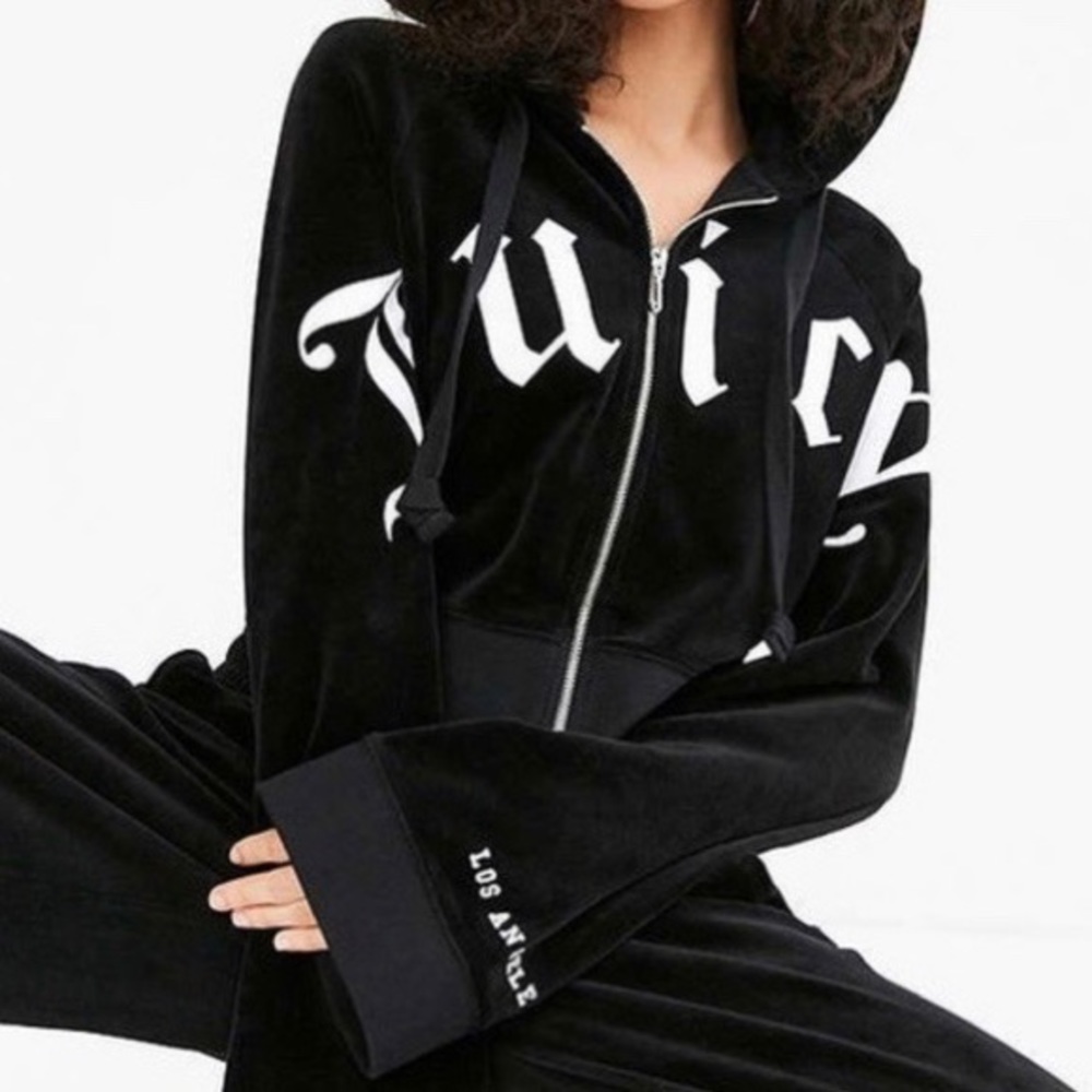 Juicy cropped tracksuit zip up